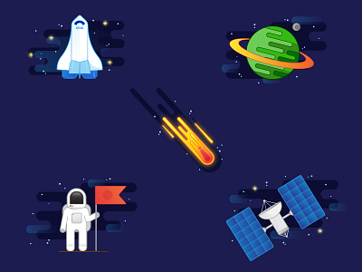 Space icon set design icon icon set illustration space ui