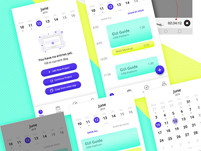 Time Management App by Olgi on Dribbble