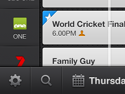 OzTV iPhone Tabs - Settings & Discover