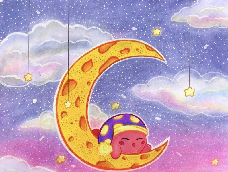 Dreamy Kirby illustration