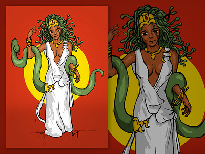 Medusa Illustration design graphic design illustration