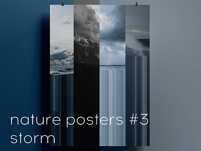 Nature posters #3 — storm. design graphic design illustration landscape nature posters storm typography vector wallpaper