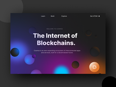 Crypto Hero Section - Landing Page blockchain crypto hero section landing page ui