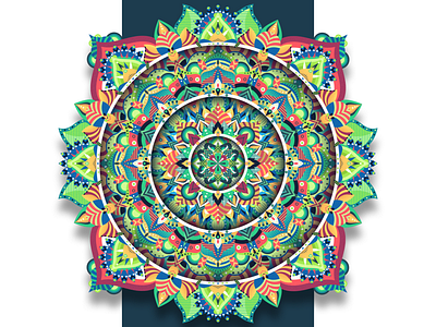HEAL abstract design dribbble follow graphicdesign illustration mandala mandala art shot vector zen zentangle