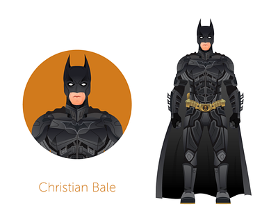 Batman - Christian Bale adobe batman character dc design dribbble follow graphicdesign illustration shot vector