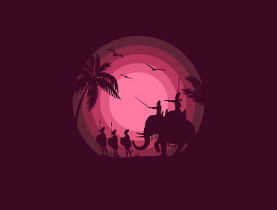 The King's Ride character design dribbble follow graphicdesign illustration king logo nature shot silhouette vector