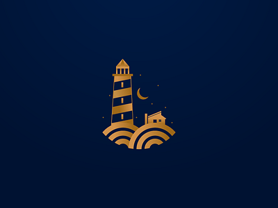 Mark 22 The Golden Lighthouse architecture art beauty branding design gold lighthouse logo production