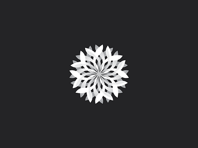 Abstract snow mandala adobe black cosmic dribbbler graphic design illustration logo nature pure vector white
