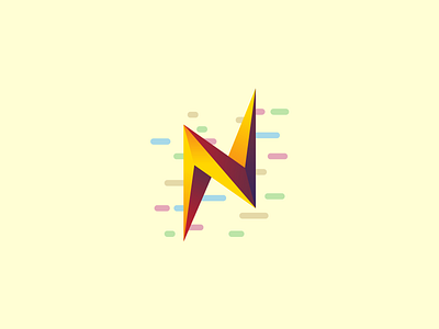 Nimbus 3d design dribbble follow graphicdesign letter logo n shot thunderbolt type vector