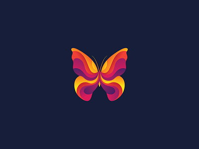 Butterfly Pop adobe butterfly design dribbble follow graphic illustration like logo mark vector wings