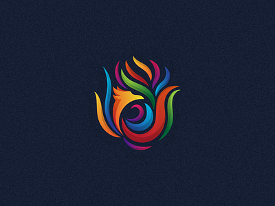 Rise of the Phoenix adobe bird colourful design flames follow gfxmob illustration logo mark phoenix vector