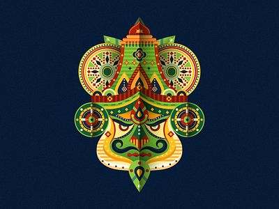 Kathakali with an abstract twist abstract adobe culture design follow gfxmob graphicdesign illustration india kathakali shot vector