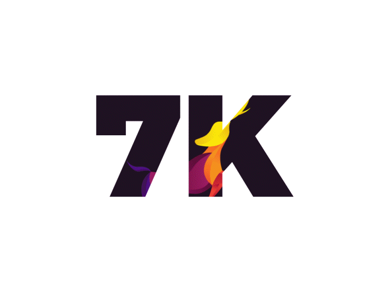 7000 Followers On Instagram 7000 7k design followers gif illustration instagram shot thank you