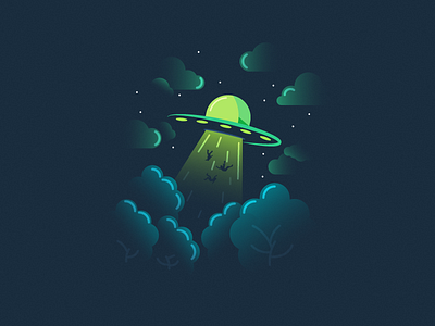 Alien Abduction aliens design follow graphicdesign illustration like logo saucer ufo vector