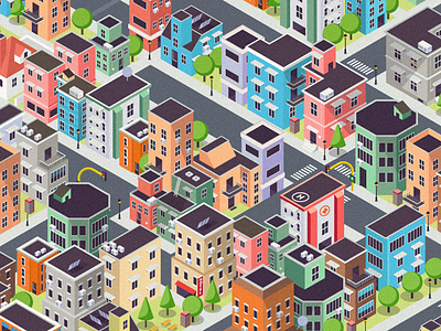 City / Township Isometric Illustraion Pt3