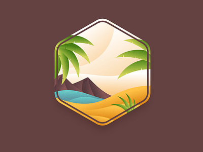 Paradise Island art design dribbbler follow gfxmob graphicdesign illustration landscape logo shot vector
