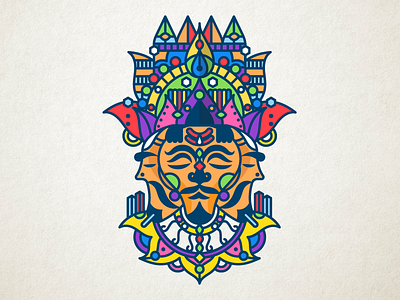 Lord Brahma adobe colors design dribbble follow god graphicdesign illustration india shot vector