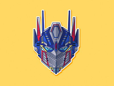 Optimus Prime design follow icon illustration logo optimus prime robot transformers vector