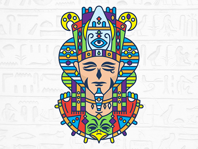 Horus design egypt eye follow gods horus illustration shot vector