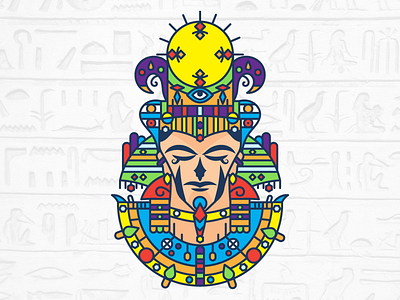 Amun Ra design egypt eye follow gods illustration ra shot vector