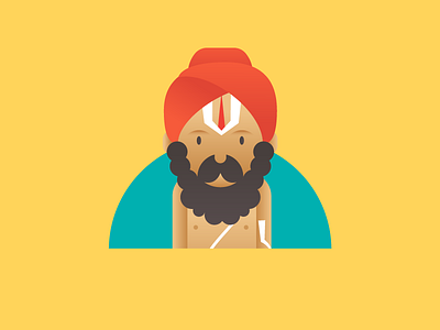 Sadhus of India design dribbble fakir follow illustration india logo portrait sadhu shot spiritual vector