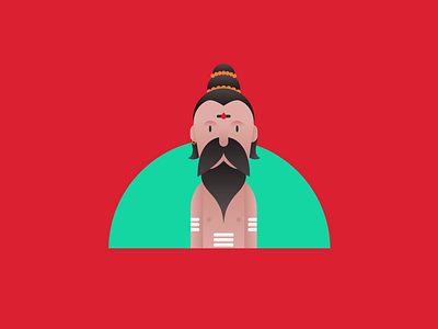 Sadhus of India design dribbble fakir follow illustration india logo portrait sadhu shot spiritual vector