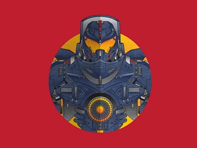 Gipsy Danger aliens design dribble follow gipsydanger illustration jaeger kaiju movie pacificrim vector