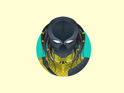 Bloodhound Yautja Predator alien character design follow illustration logo movie portrait predator shot yautja