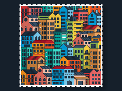 Houses abstract design dribbble follow graphic graphicdesign illustration shot vector