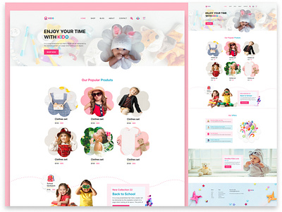 Baby Store Landing Page baby baby care baby store design fashion hero page home page landing landing page landing page design page ui uiux ux web design web page web page design web site design
