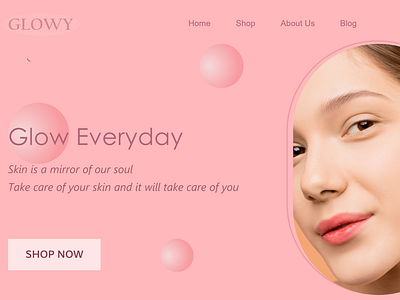 skin care online store landing page