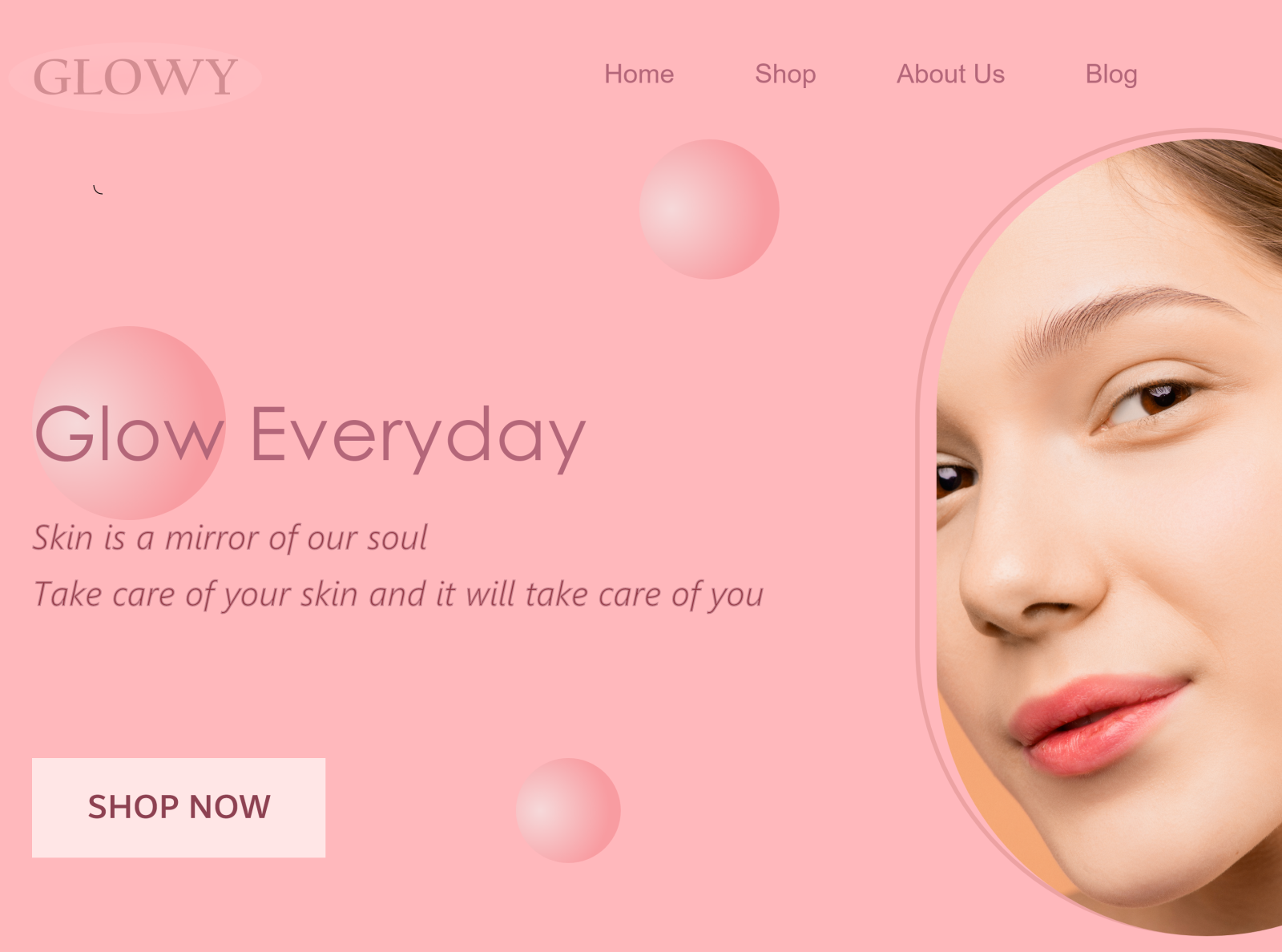 skin care online store landing page by Alice • on Dribbble