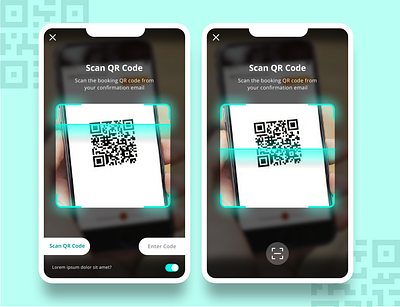 Scan Qr Code app design flat minimal mobile app scan scanner ui ux