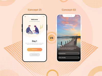 Welcome Screen Concept app concept day1 design flat minimal mobile app simple startscreen ui ux welcome screen