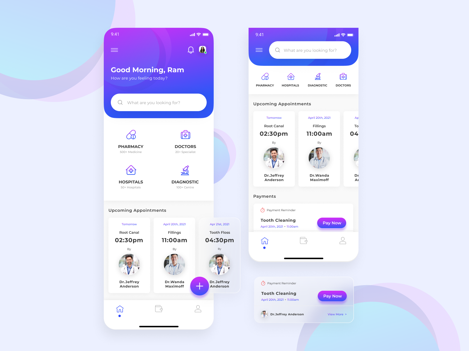 Clinic App by Ram Honmane on Dribbble