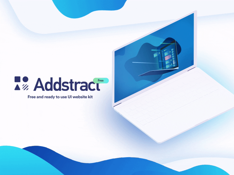 Addstract White | Free UI web kit chart free gradient interaction landing list page ui ux web webdesign website