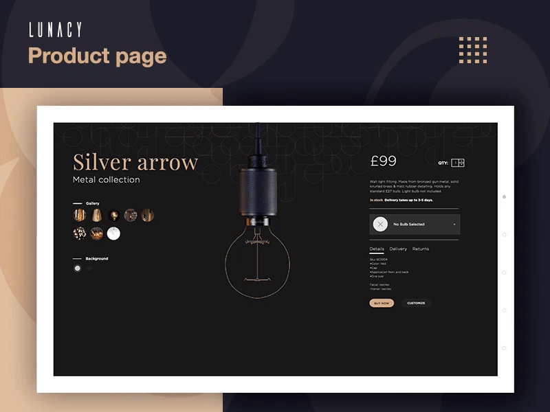 Product page | Lunacy webpage ui ux branding marketing product page store online solution commerce e-commerce