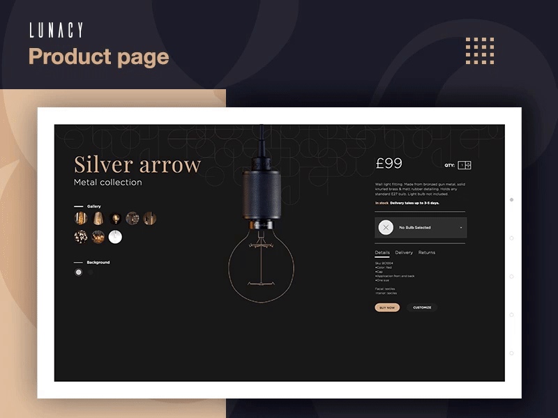 Product page | Lunacy branding commerce e commerce marketing online product page solution store ui ux webpage