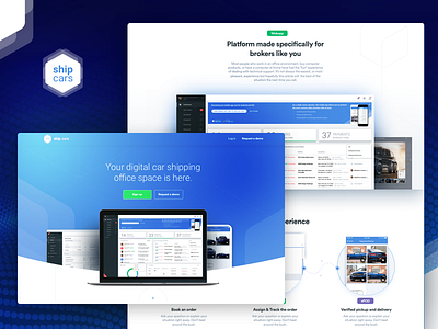 Ship.Cars webdesign dashboard landing marketing product page ui ux webapp webdesign webpage website