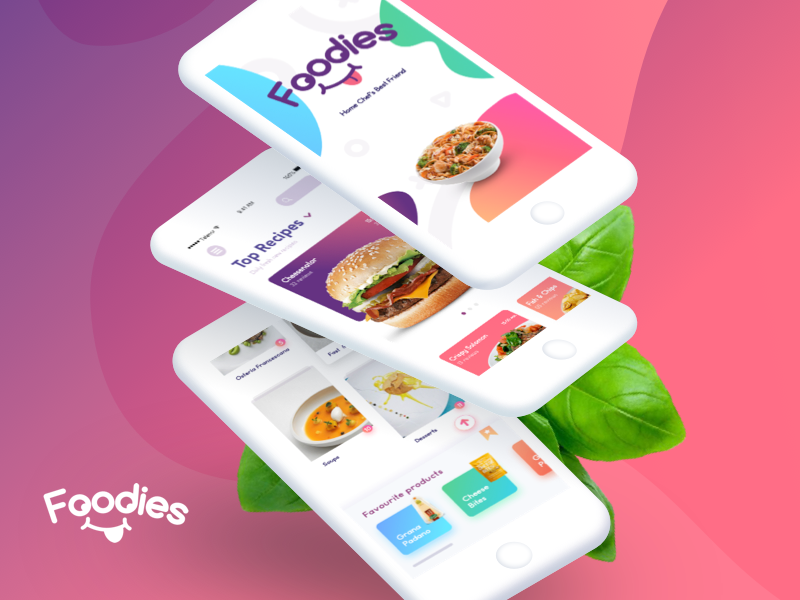Foodies | App Design colors gradients dashboard food trendy select search ux ui application app