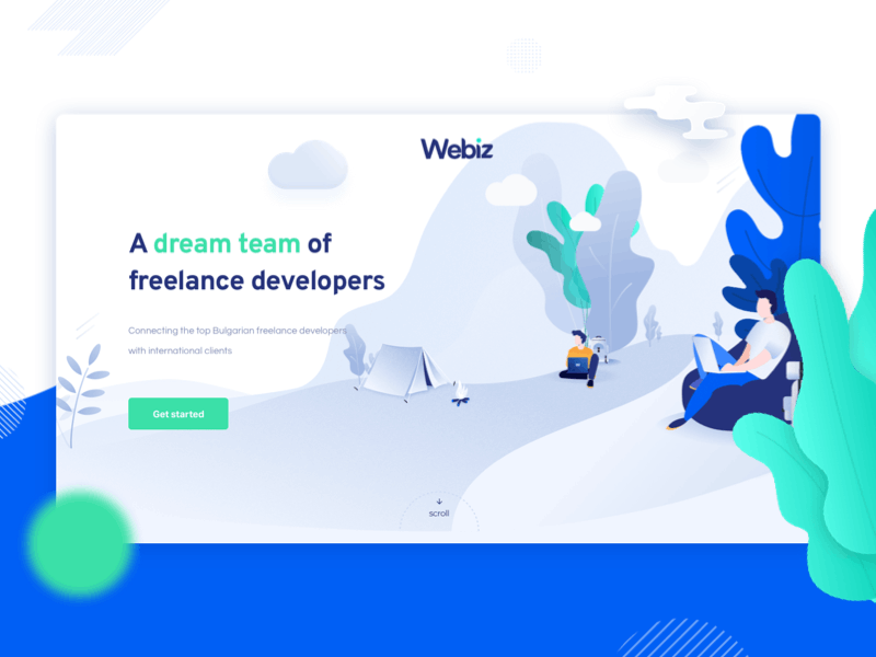Webiz | Full Redesign branding page interaction illustration gradient webdesign web landing ux ui
