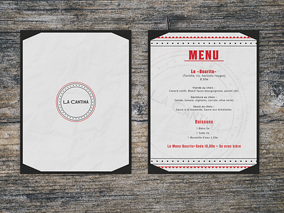 Menu Mockup "La Cantina" piste 2