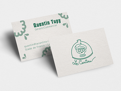 Business card Mockup "La Cantina" piste 1 2d adobe adobe illustrator adobe photoshop art brand design brand identity branding branding design business clean concept creative logo design designer dribbble food graphic design illustration logo