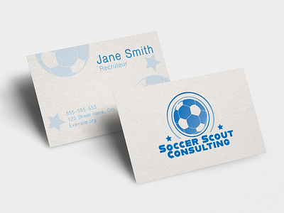 Business Card + Logo for Soccer Scout Consulting 2d adobe adobe illustrator adobe photoshop advertising art brand brand design brand identity branding business business card card clean design flat flat design graphic design illustration logo