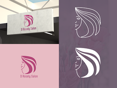 D Rosely Salon Logo Design 2d adobe brand brand design brand identity branding business clean concept design designer digital illustration digitalart draw illustration logo logo design logo designer logodesign logotype