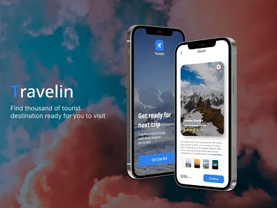 Travelin app design figma logo mockup photoshop traveling ui ux xd