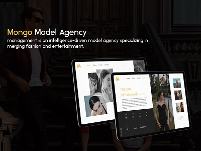 Mongo Model Agency app branding design fashion figma illustration logo management mockup model photoshop ui ux vector web webdesign