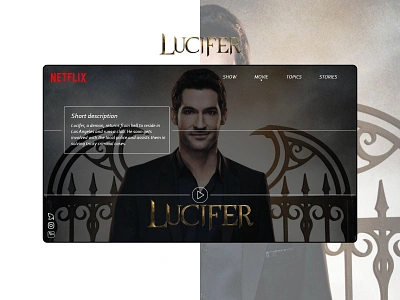 Netflix - website for movies and TV series app design figma figma mockup icon illustration logo lucifer mockup movies netflix photoshop tv series ui ux web web desgind webpage xd