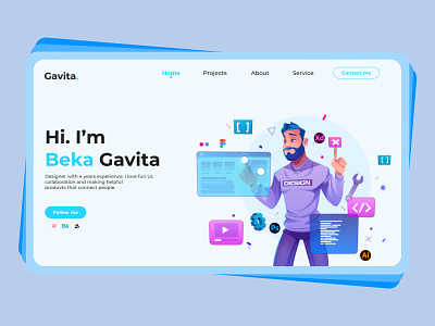 Beka Gavita, Portfolio app beka gavita branding design figma mockup portfolio portfolio page ui ux vector webdesign website