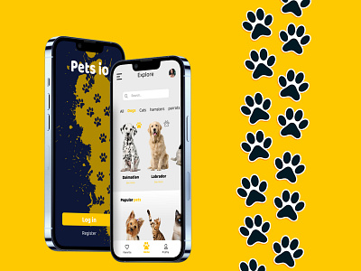 PetsIo app beka cat design dog figma gavita illustration mockup pets petsio photoshop ui ux web webapp webdesign